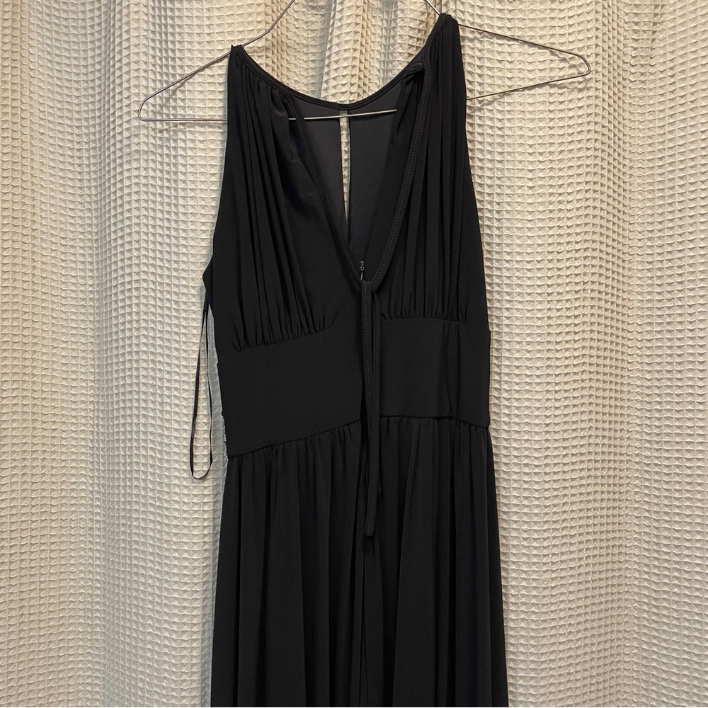 R&M Richards Black Special Occasion Beaded Waist Gown Sz 4 - Picture 5 of 9